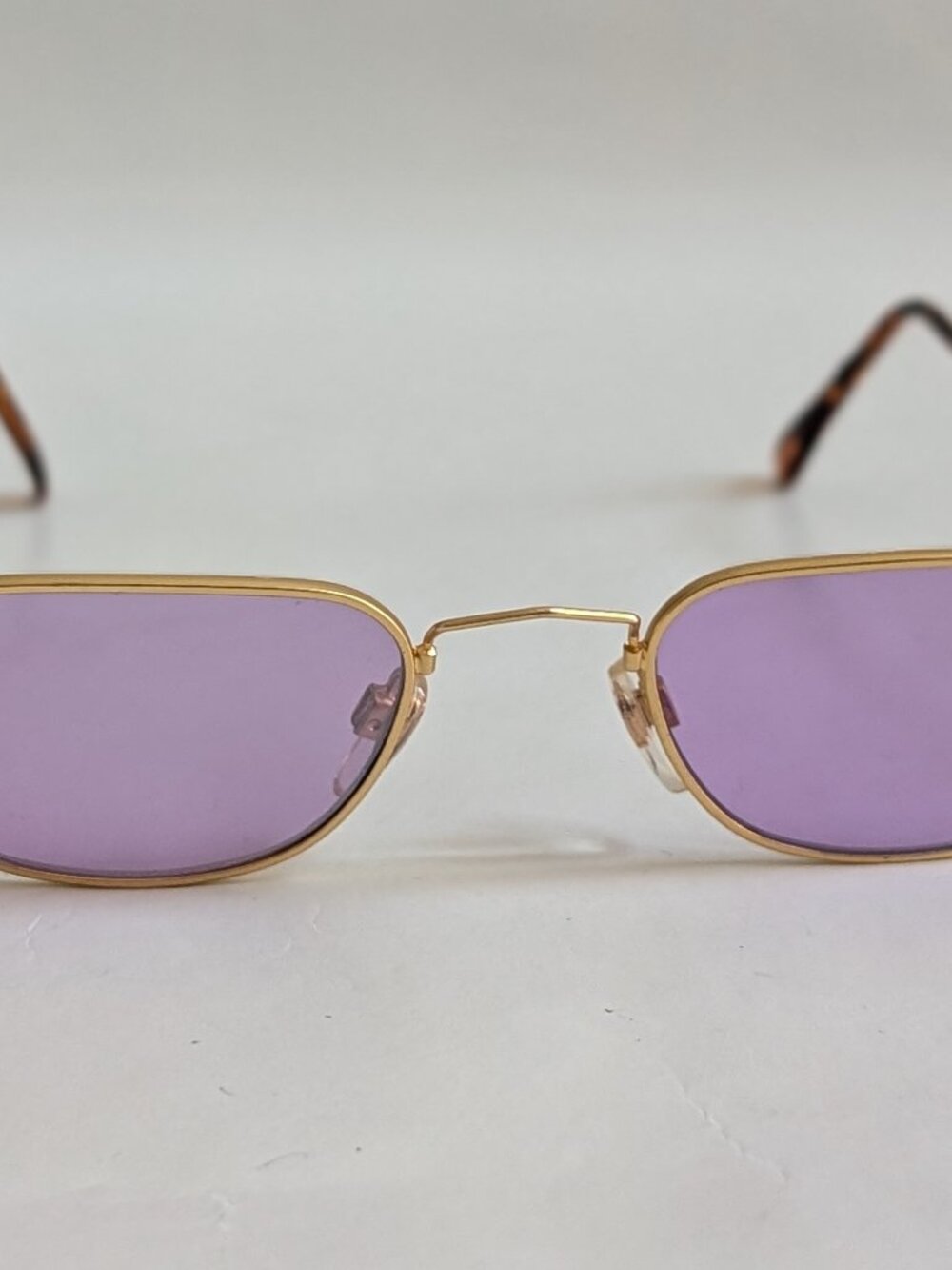 NWT Vintage 90's Small Rectangle Metal Sport Sunglasses (S. Gold)